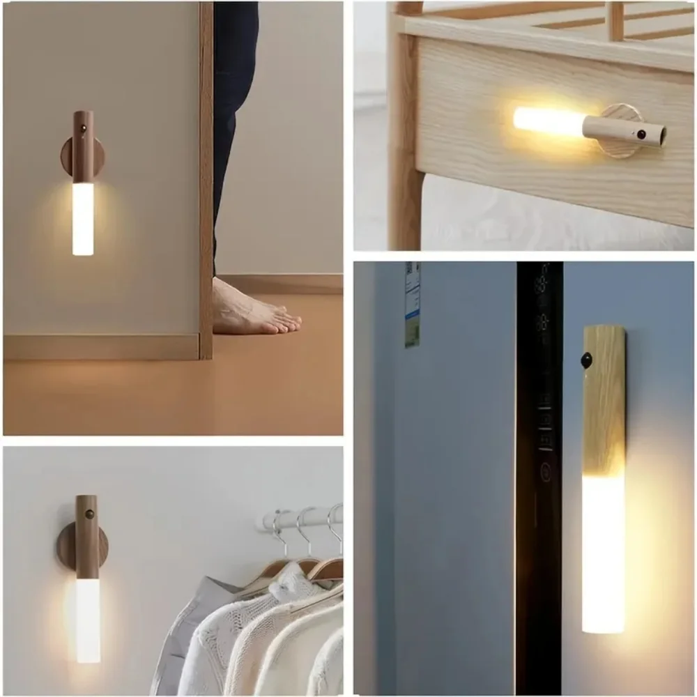 Motion sensor rechargeable magnetic night light